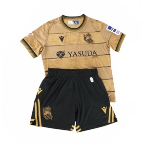 Real Sociedad Dětské Venkovní dres komplet 2024-25 Krátký Rukáv (+ trenýrky)